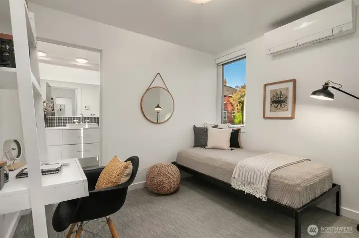 2nd bedroom works great as an office and connects to primary suite bath.