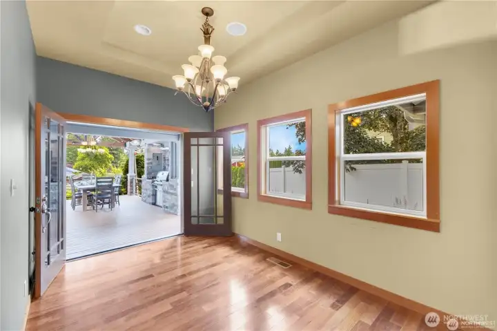 Back Exit to outdoor kitchen