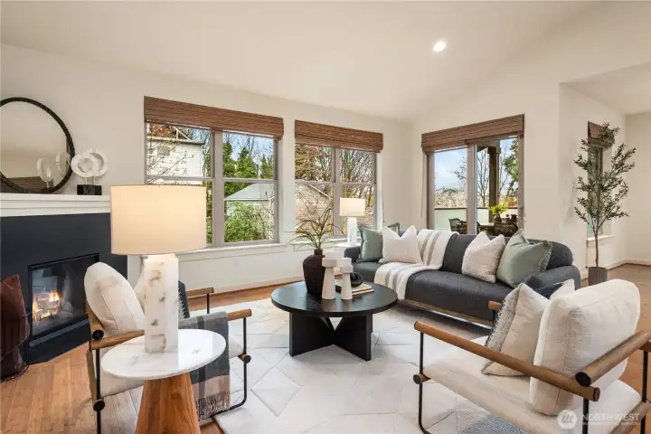 Oversized Andersen windows are in abundance throughout the home bringing in the natural light.