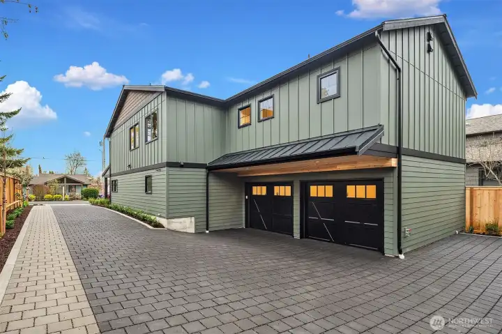 Large Overhang above Garage Doors -