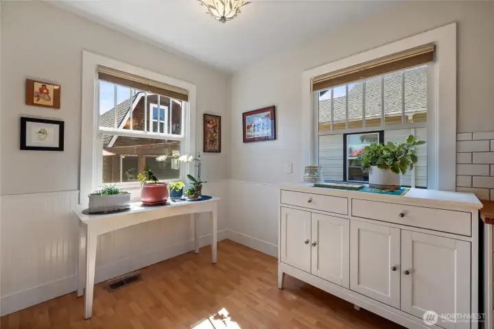 Room for a breakfast nook if you wish.