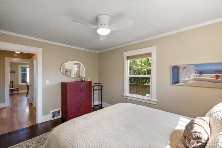 The primary sits at the back of the house, giving you plenty of privacy.