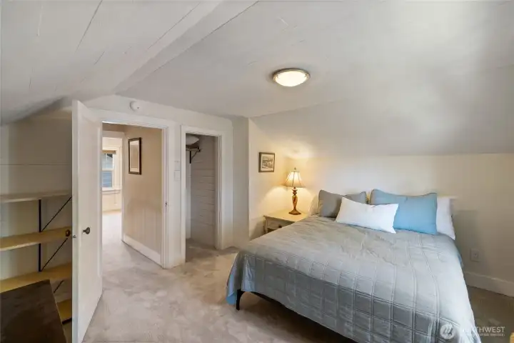 This room gets great light and plenty of storage!