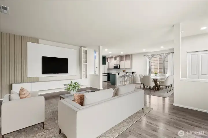 Virtually staged living room Virtually staged living room
