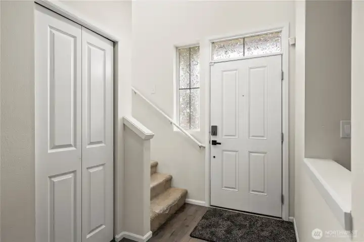 Front entrance showing the stairs to the bedrooms Front entrance showing the stairs to the bedrooms