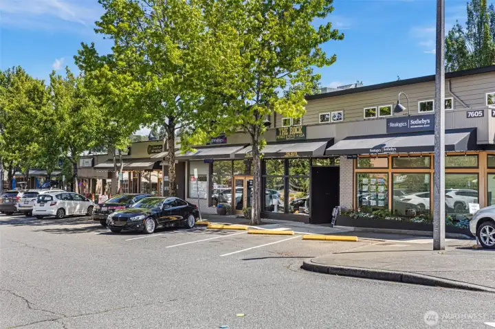 Sweet little row of businesses. Sweet little row of businesses.