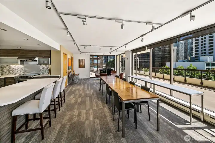 Owners lounge is great for hosting large gatherings.