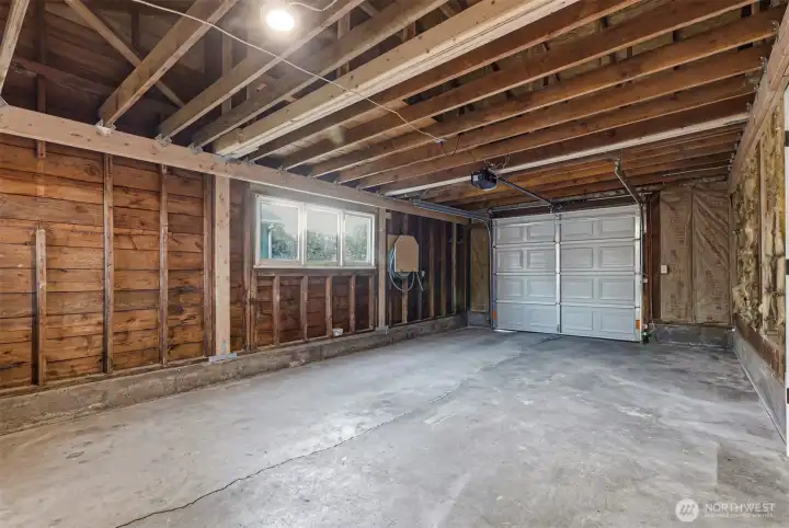 One-car attached garage with convenient interior access to the home.