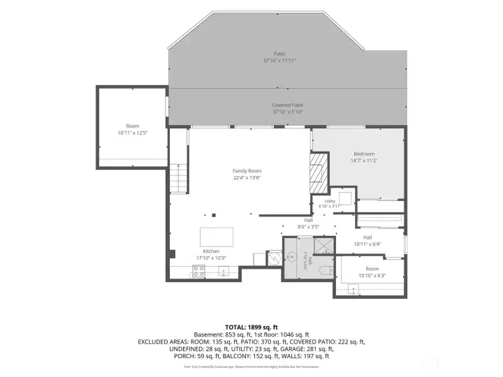 Lower level floor plan