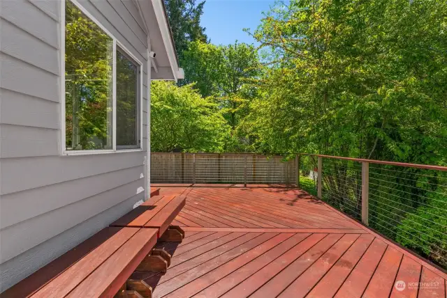 The deck is huge and perfect for entertaining.