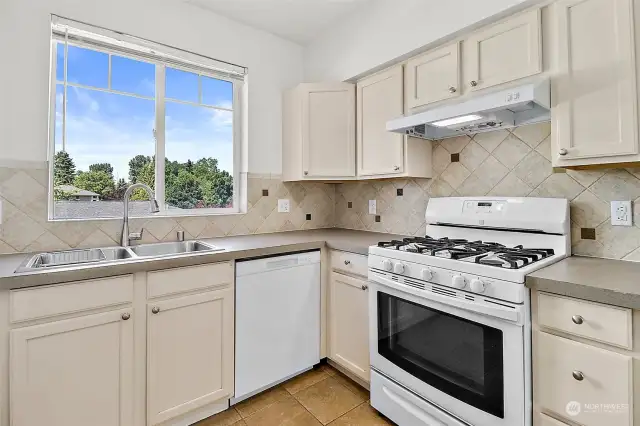 Kitchen with new Countertops, Refrigerator and Dishwasher