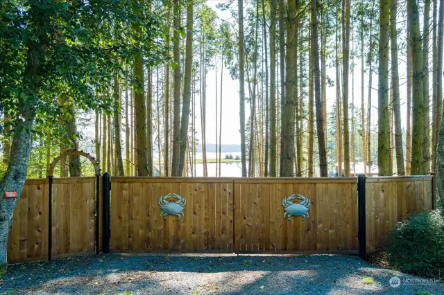 Gated Entry with man gate to the left