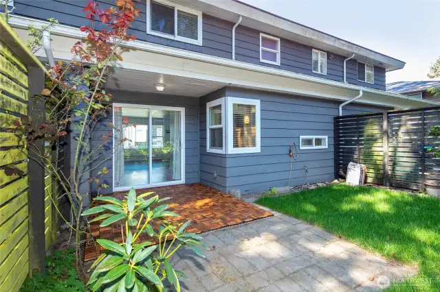 Each unit has sliding door to living area.