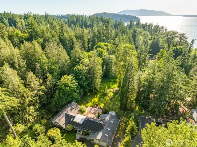 his beautifully crafted 3BR/3BA rambler offers a sunny, private setting with lush landscaping, surrounded by trees