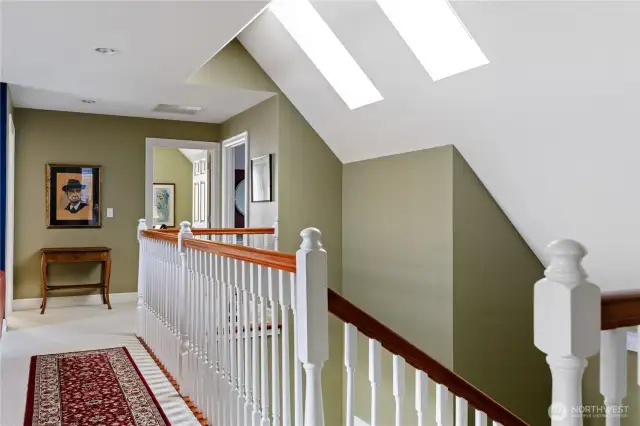 There is wonderful natural light throughout the home plus skylights.
