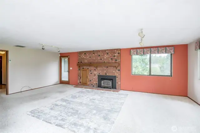 Amazing Living Room with door to covered area outside