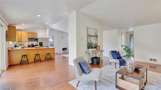 Spacious floor plan offers the perfect layout for entertaining and every day relaxing.