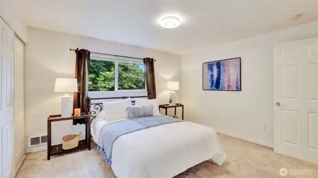 This primary offers the perfect space to create your own little retreat at the end of a long day.
