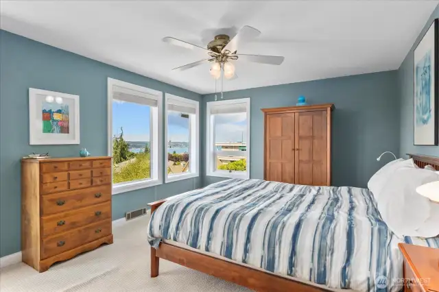 Primary bedroom with a private deck
