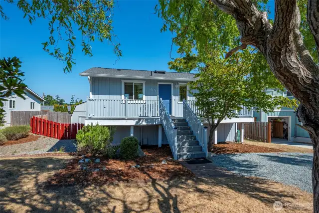 Welcome to 404 NE 4th Street, a well-cared for 3 BR / 2 BA 1,408 square feet home on a 7,700 square foot partially fenced yard with a view of Penn Cove.