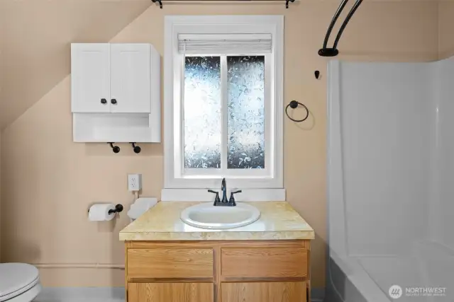 Lower level bath.