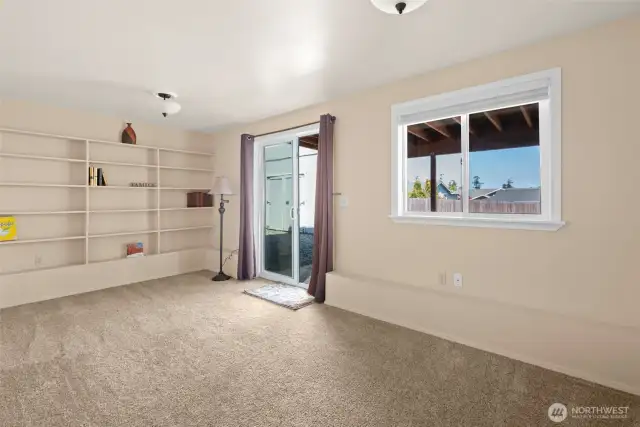 Lower level family room.