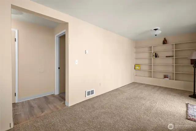 Another view of the lower level family room.