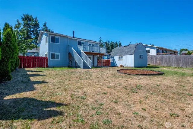 A substantial back yard for gardening, playing catch, letting the pets roam, etc.