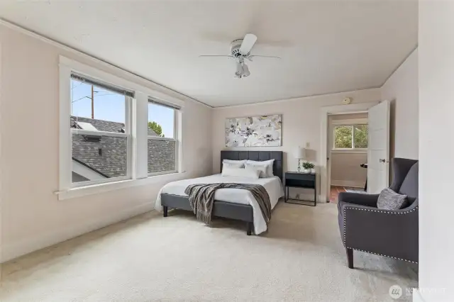 The second bedroom on the second floor is also spacious and ready for your styling!