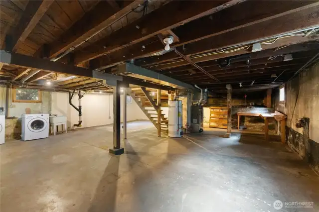 Spacious and tall basement is ready for your vision or hobbies