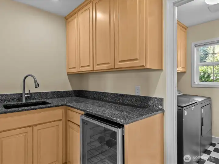 Wine cooler and laundry room