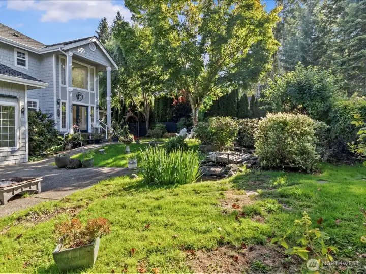 Patio and amazing landscaping