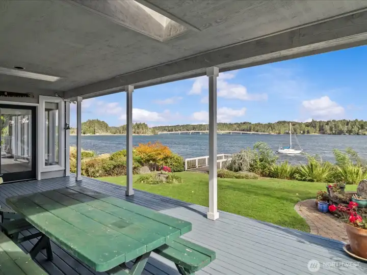 Covered deck for year round enjoyment
