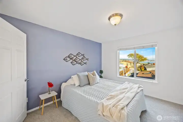 Captivating views of Skagit Bay and Mt. Baker from your primary suite—peaceful, light-filled, and inspiring.