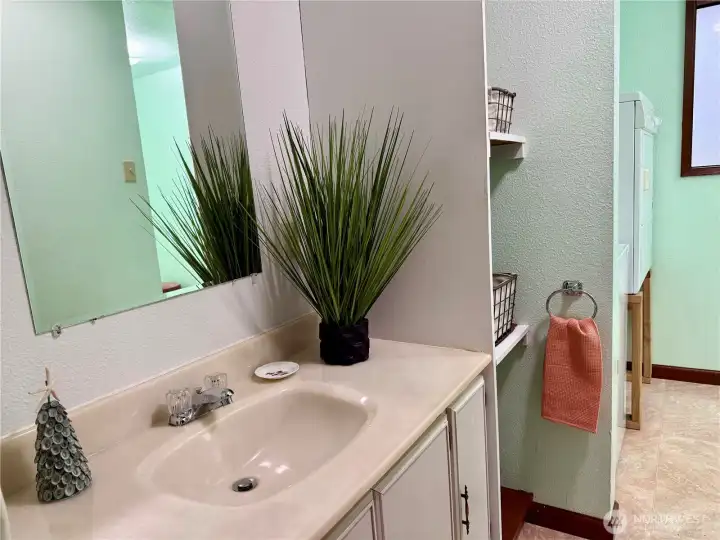 Bath with walk in shower