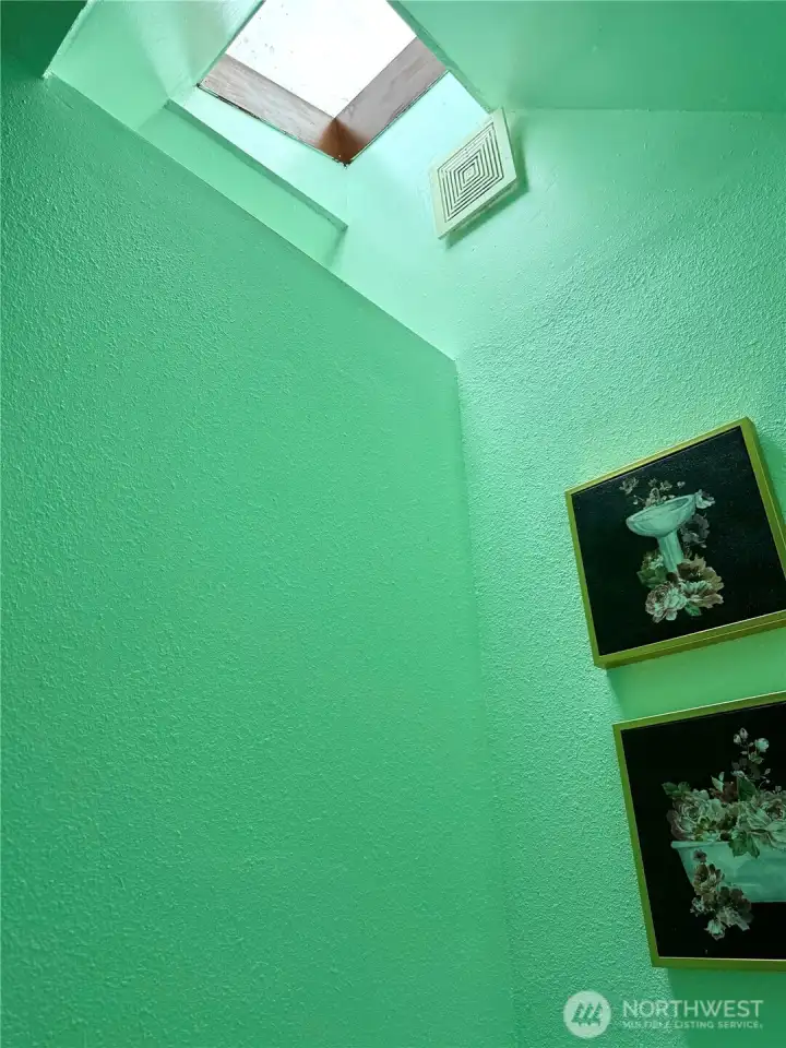 Skylight in bathroom