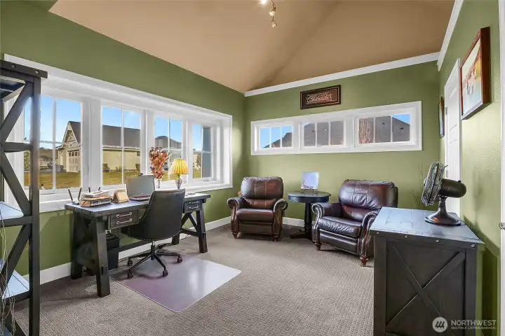 Whether it’s your executive office, reading retreat, or guest room, this spacious den at the front of the home—with closet—adapts effortlessly.