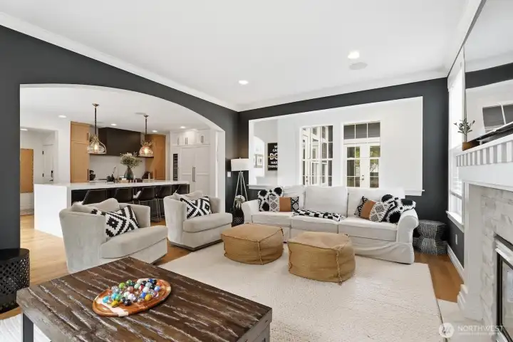 Just off of the kitchen is the family room - incredibly spacious, bright, comfortable, and ready for movie nights, Mariners games, and quality time together.