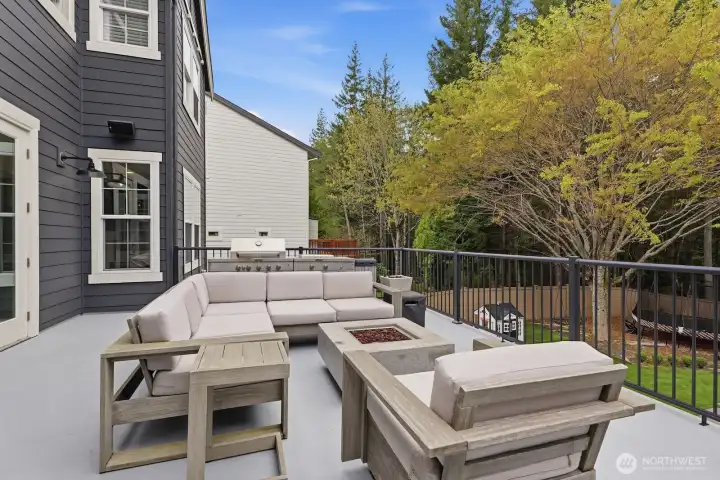 Outside, the fully renovated and expanded deck is the place to be this summer!! Plumbed with a gas line for your grill to make BBQs easy and effortless.