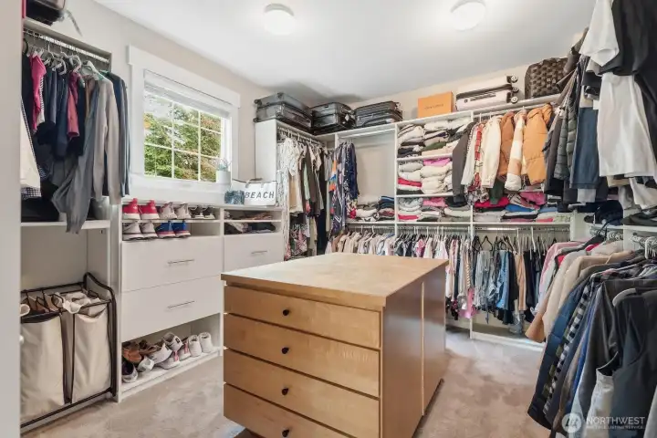 The walk-in closet of your dreams - photos truly don't do justice to the size of this incredible space!