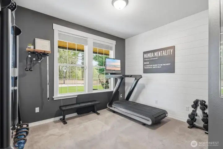 The sixth bedroom (on the lower level) is great to give guests or teens their own separate space.