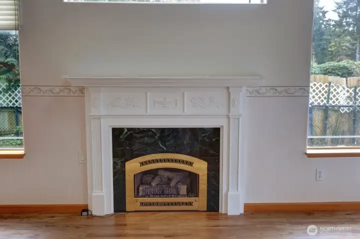 Your gas fireplace is functional and cozy...