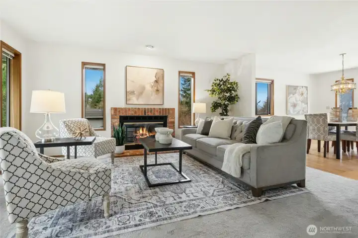 Oversize living spaces provice so much space to gather and entertain.