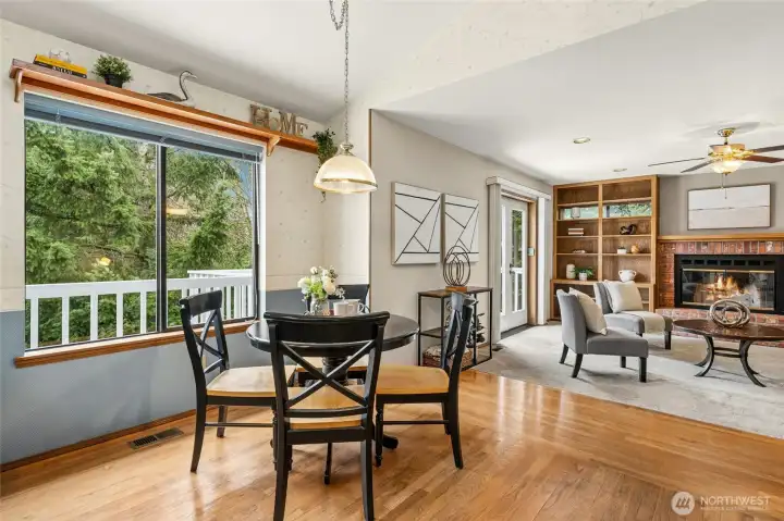 Breakfast nook for casual dining.