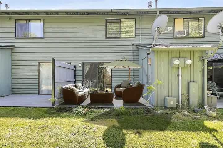Virtually Staged. Relax on your cozy and private deck.