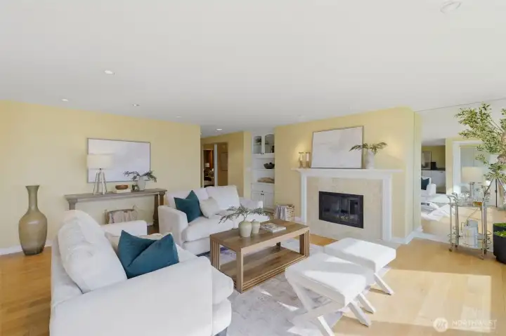 Hardwood floors throughout. Installed in 2023. Wood burning fireplace! Hardwood floors throughout. Installed in 2023. Wood burning fireplace!
