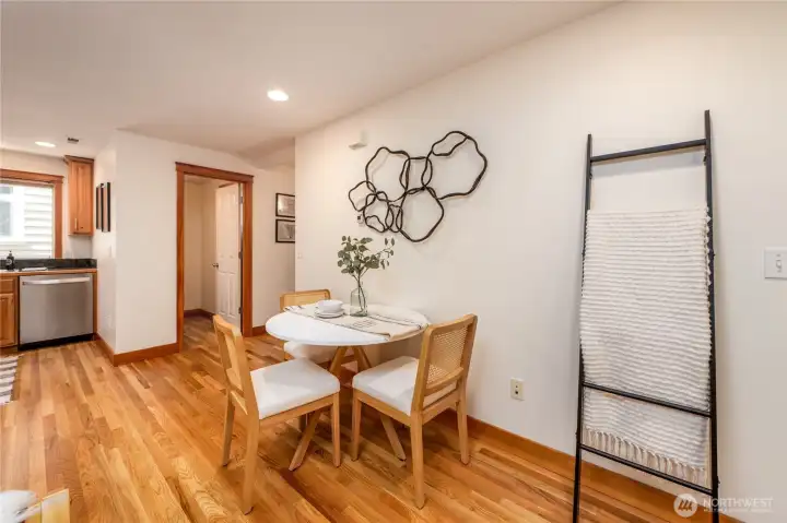 Beautiful oak hardwoods throughout the main floor.