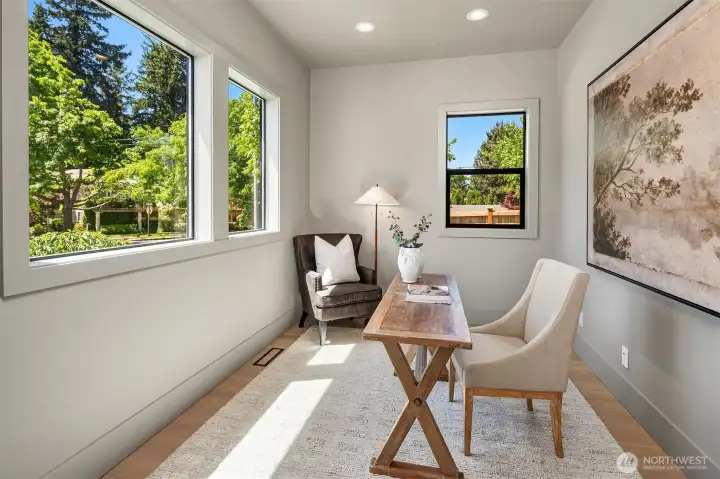Designated den and dining room