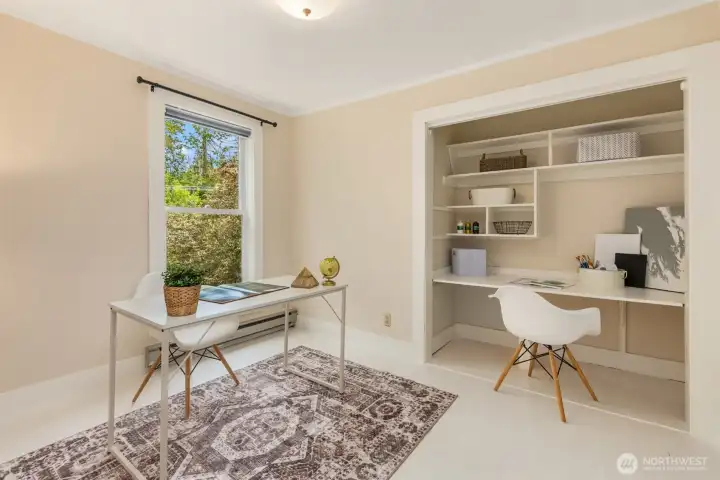 The third room on the second floor would make a delightful office or arts and crafts room.