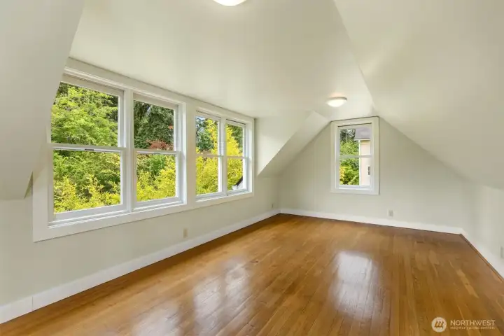 Space above the studio would be perfect office, workout room, etc..